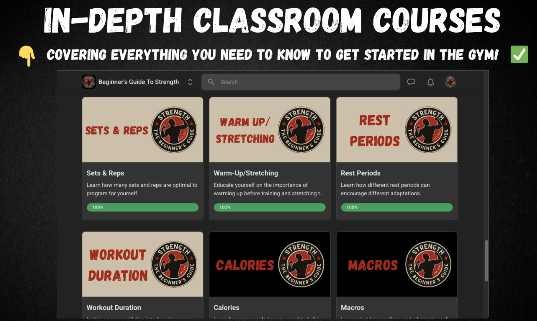 Lifetime Access Beginner Strength Community Portal