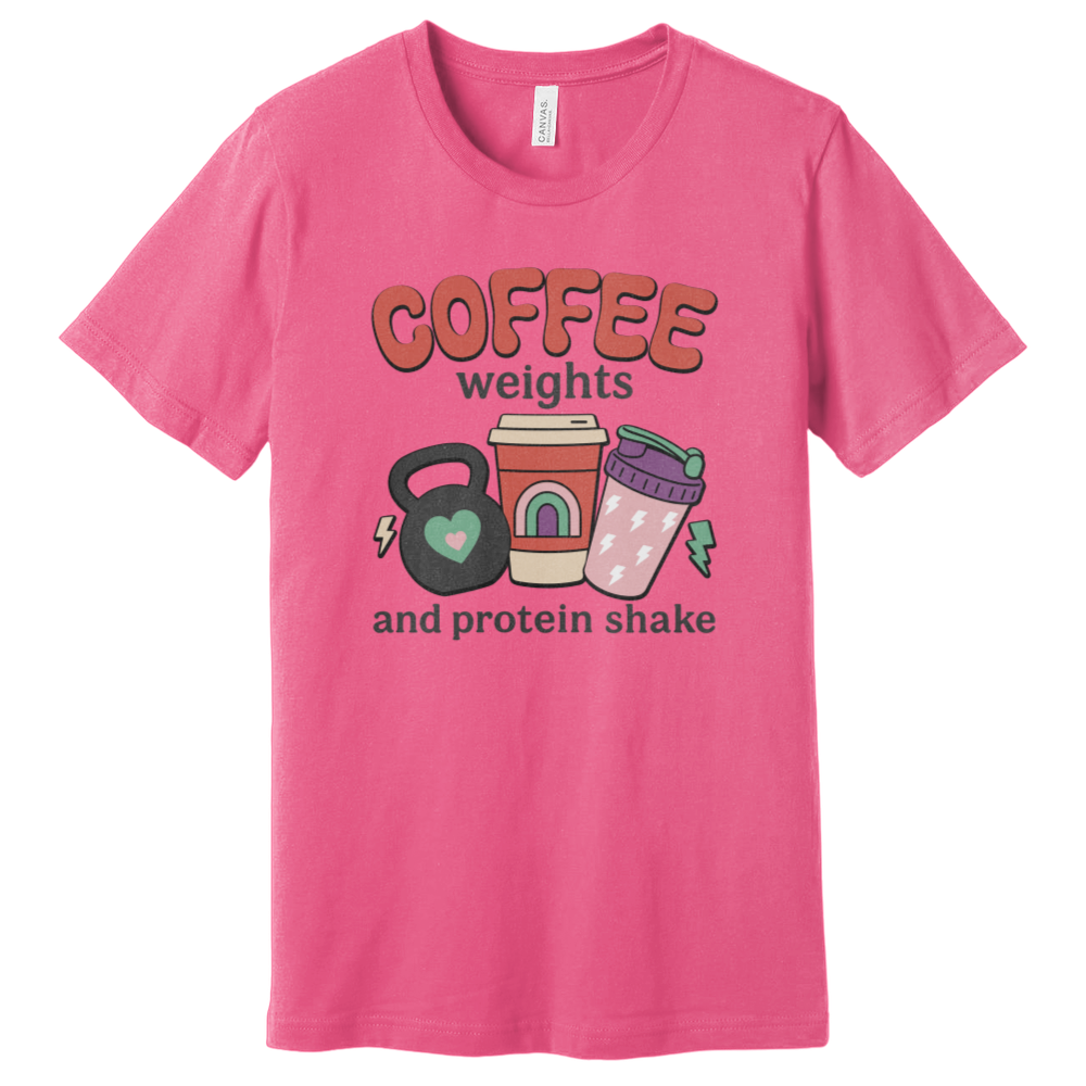Coffee Weights And Protein Shakes T-Shirt